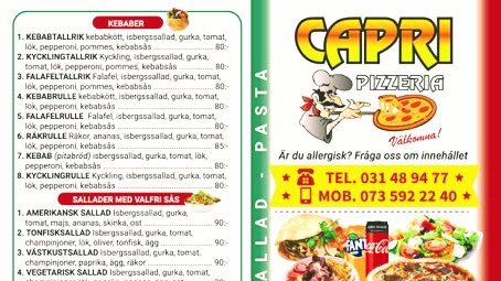 Menu Capri Pizzeria Göteborg-4